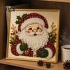 Полная Алмазная Мозаика для Новичков DIY Рождественский Набор для Раскрашивания Жемчугом с Рамкой, Санта Креативный Подарок Мастерам Бисерное Рукоделие Взрослые Новичок, Ручная Работа