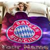 1PC FC Bayern Munchen Custom Name Patterned Flannel Blanket Suitable For All Seasons for Home Decor Warmth and Comfort Gifts Holiday Present