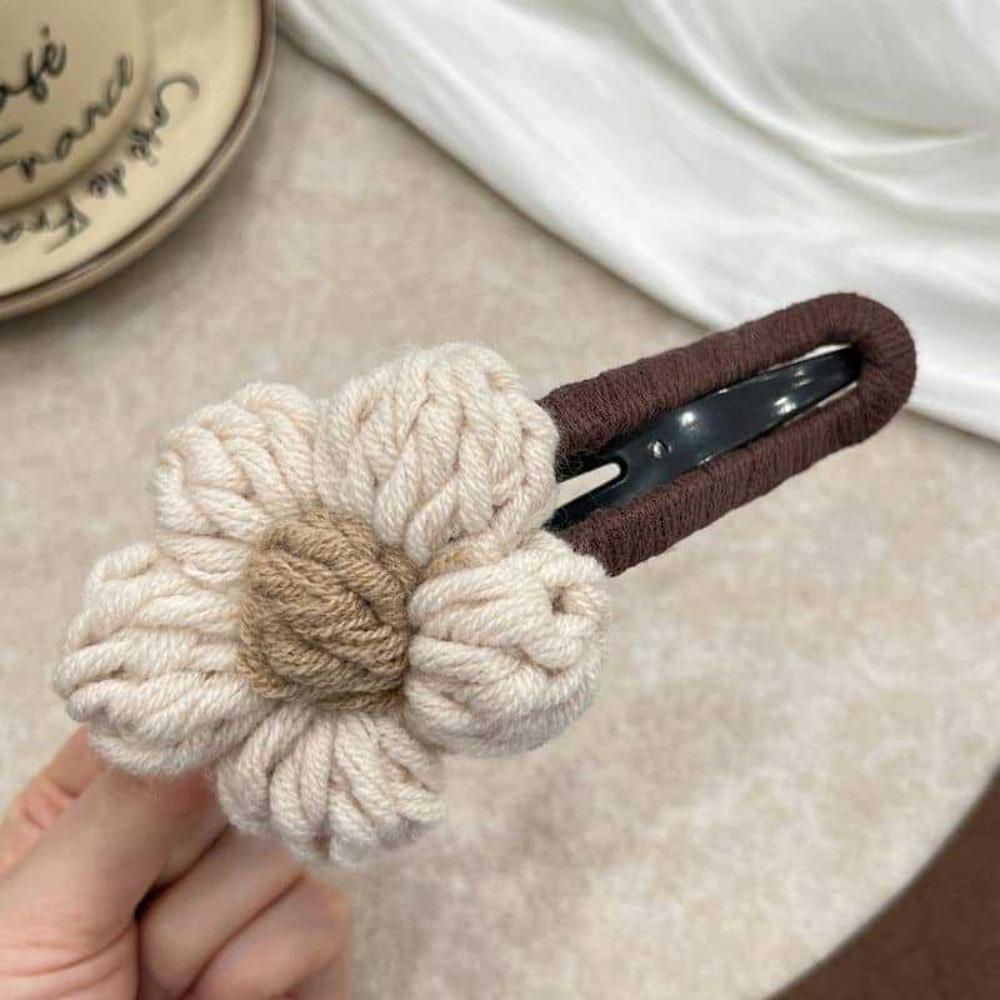 Plush Hair Clips Flower Back Brain Hairpin Gifts Claw Clip