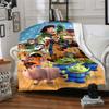 Toy Story Characters Flannel Blanket Super Soft Warm Cozy Blanket For Sofa Bed Office Travel Allseason Home Decor Gift