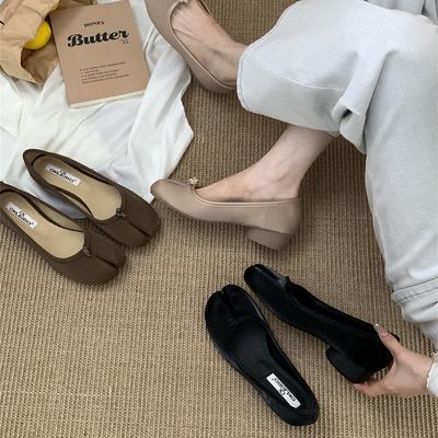 Нишевый дизайн на плоской подошве, туфли «свиные копытца», женская обувь 2025, новая весенняя обувь с подпальцевой частью, туфли «свиные копытца», корейская версия туфель на подкове