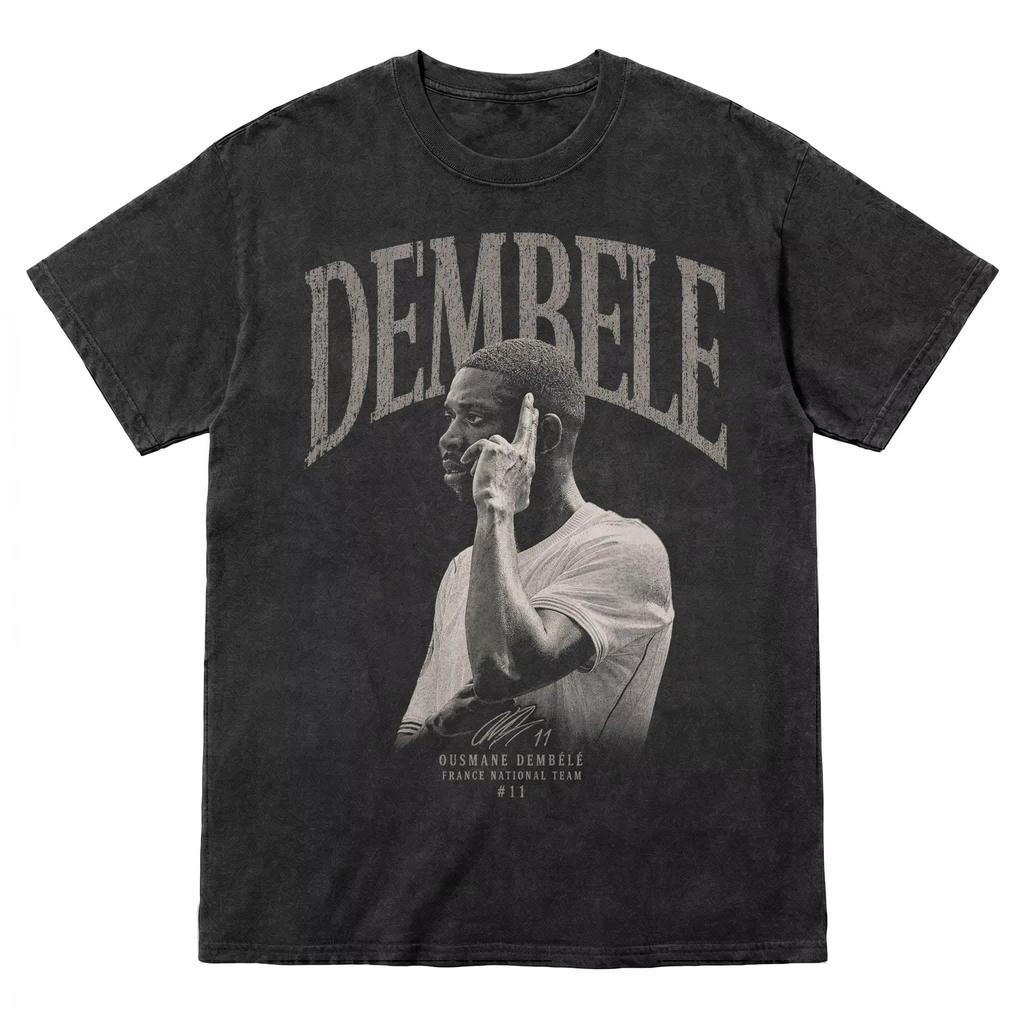 Mbappe Ousmane Dembele Vintage Bootleg Graphic New Football Fan Summer Tshirt Mens Womens Y2k Oversized Tshirt Casual Tee