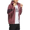 Adidas Logo Print Zip-Up Hooded Jacket Men Outerwear Red Brown HN8975