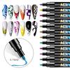 Nail Art Pen Set DIY Acrylic Marker for Gel Nails 0.7mm Fine Tip Nail Painting Doodle Pens for Salon Home Use