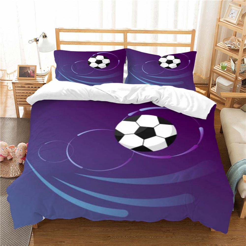 Bedding Cover Suit Football 3D Home Bedclothes Highly Quilt Cover King Queen Size Bedding Fashion Duvet Cover Set