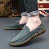 Мужская обувь слипоны ручной работы с прошивкой Мужская повседневная обувь Лоферы Обувь Мужская модная деловая обувь Модная обувь на мягкой подошве для выхода в свет
