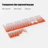 1 комплект градиентных цветных клавишных колпачков для клавиатуры, 136 клавиш, механическая клавиатура, OEM-профиль, светопропускающая клавиатура с боковой гравировкой, сменные аксессуары