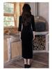 2025 High-End Black Velvet Embroidered Cheongsam for Women - Retro Chinese Style, Perfect for Spring & Autumn Daily Wear