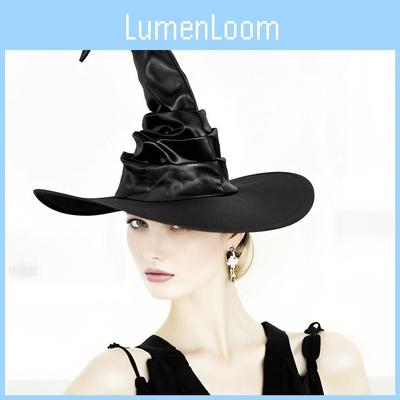 Изогнутая шляпа ведьмы с крючком для костюма на Хэллоуин, аксессуар для вечеринки.