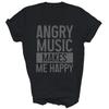 Angry Music Makes Me Happy Heavy Metal Unisex Shirt Gift