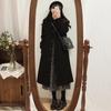 Woolen Coat Women's Retro Black Thick Coat From Spring And Autumn Period