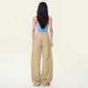 Women's Autumn Retro Khaki Wide-Leg Floor-Length Jeans