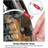 1Pair Brake Bleeder Hose, One Way Check Valve Tube Brake Bleeder Hose Set 6MM Long Lasting Bleeding Tool Kit Universal For Motorcycle Car