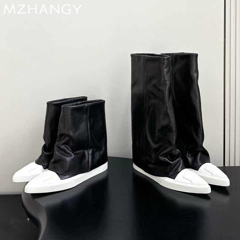 Мода остроносые балетки женские ботильоны дизайнерская мода кожаные туфли женские 2024 тренд зимние прогулки повседневные челси ботинки женские