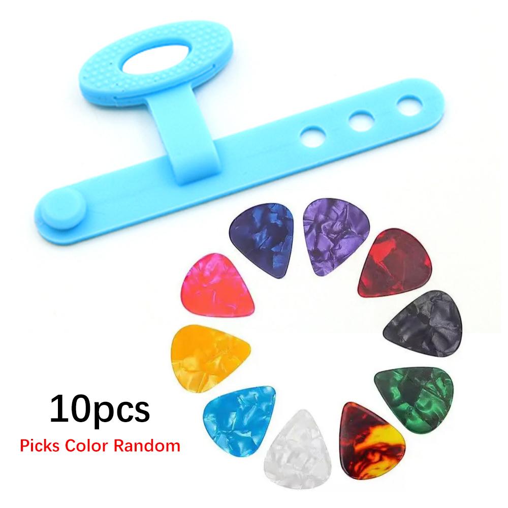 1/2pcs Guitar Finger Caps Silicone Soft Non-Slip Finger Protectors Adjustable Fit for Acoustic Electric Guitar Playing
