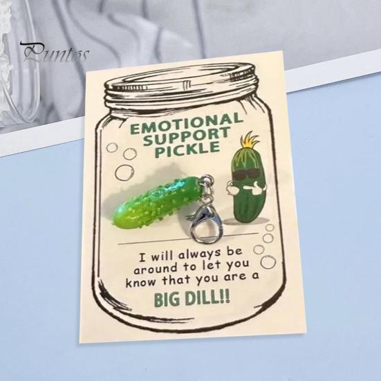 1/2/3 комплекта эмоциональная поддержка брелок для ключей Pickle Design подвеска с карманом объятия открытка тонкая работа металлический смоляной брелок позитивный подарок