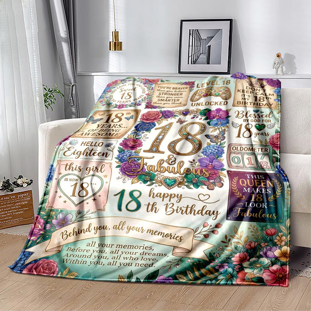 Sweet Milestones Blanket Durable Comfort Perfect for Couch Office Livingroom for All Seasons Stylish Decor Birthday Christmas Gift Blanket