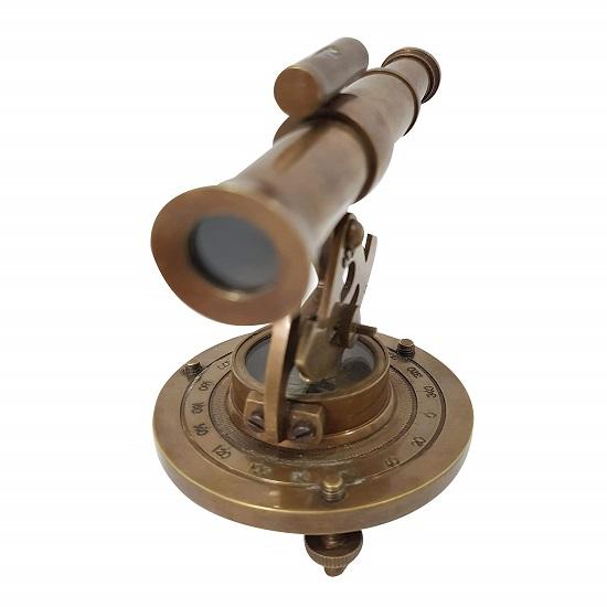 Alidade Telescope Compass Surveying Theodolite Marine Home/Office Table Decor