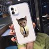 Забавный прозрачный чехол для телефона с кошкой для iPhone 13 14 Pro 11 12 15 Pro Max XR XS X 7 8 Plus SE3 Мягкий противоударный чехол