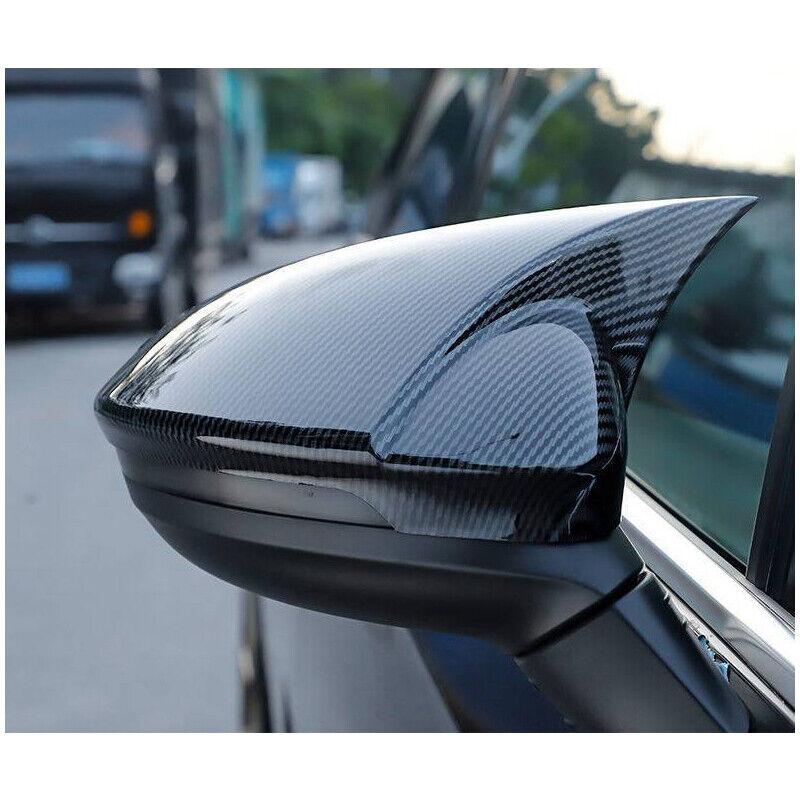 2x Glossy Black Side Wing Mirror Cover For Volkswagen Golf 8 MK8 GTI GTD GTE TSI TDI R -2022 Side Rear View Mirror Cap
