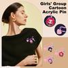 Girl Group Cartoon Acrylic Keychain Brooch Peripheral Pin Pendant