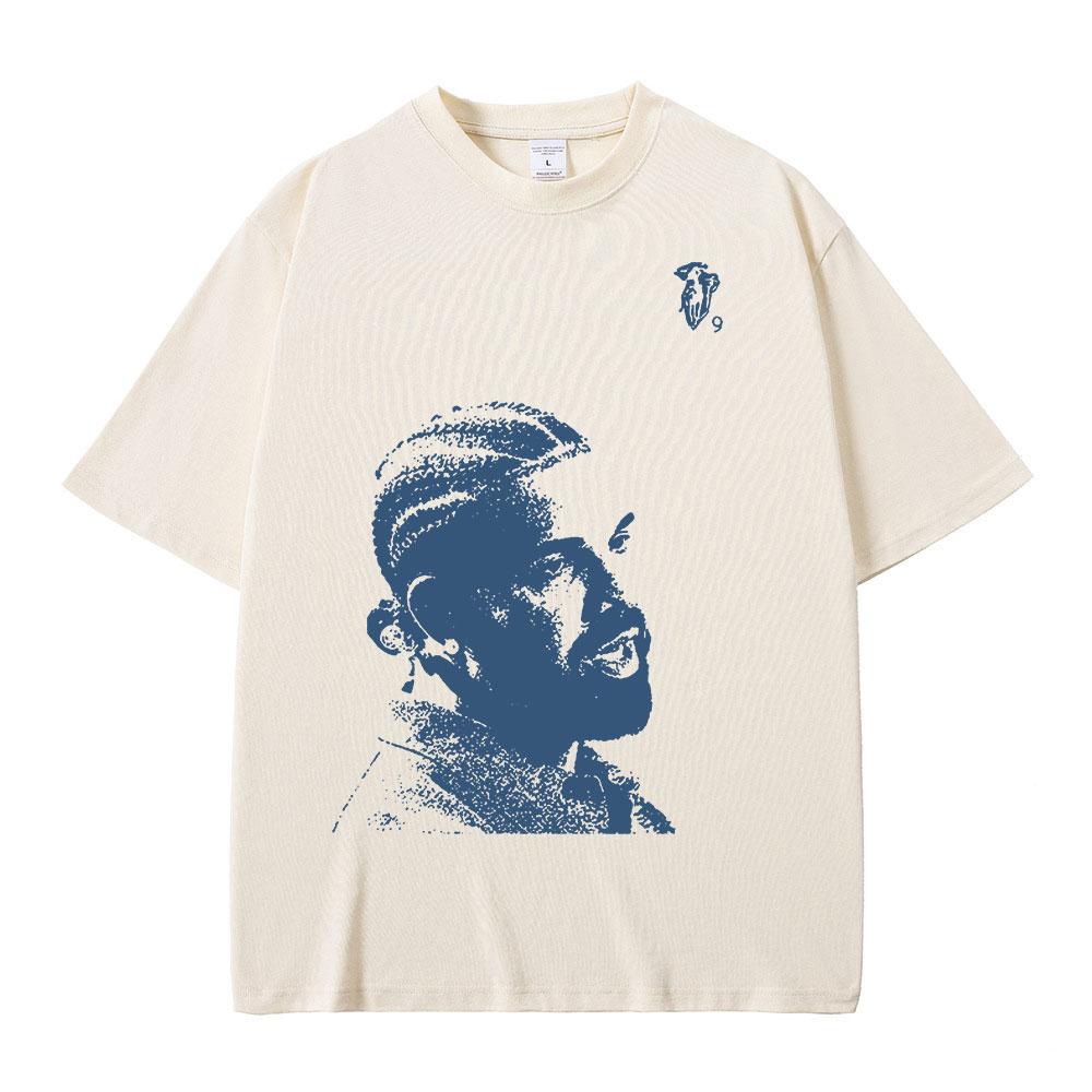 Vintage Rapper Drake Portrait Graphic T Shirt Unisexs Fashion Hip Hop Short Sleeve 100 Cotton Oversized TShirts Streetwear Unisex