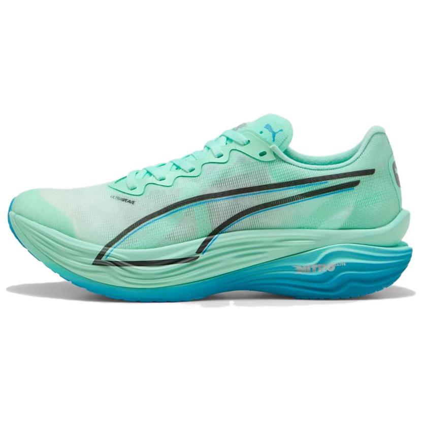 Puma Deviate NITRO Elite 3 Износостойкие Износостойкие Низкие Беговые Кроссовки Мужские Зеленые 309809-07