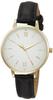 Аналоговые часы Aves с тонким кожаным ремешком без никеля, белый циферблат, черный [Fieldwork] ASS148-5 женские