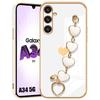 Protective Case - Samsung - Galaxy A34 5G - White Silicone - Luxury Effect - Ultra Slim