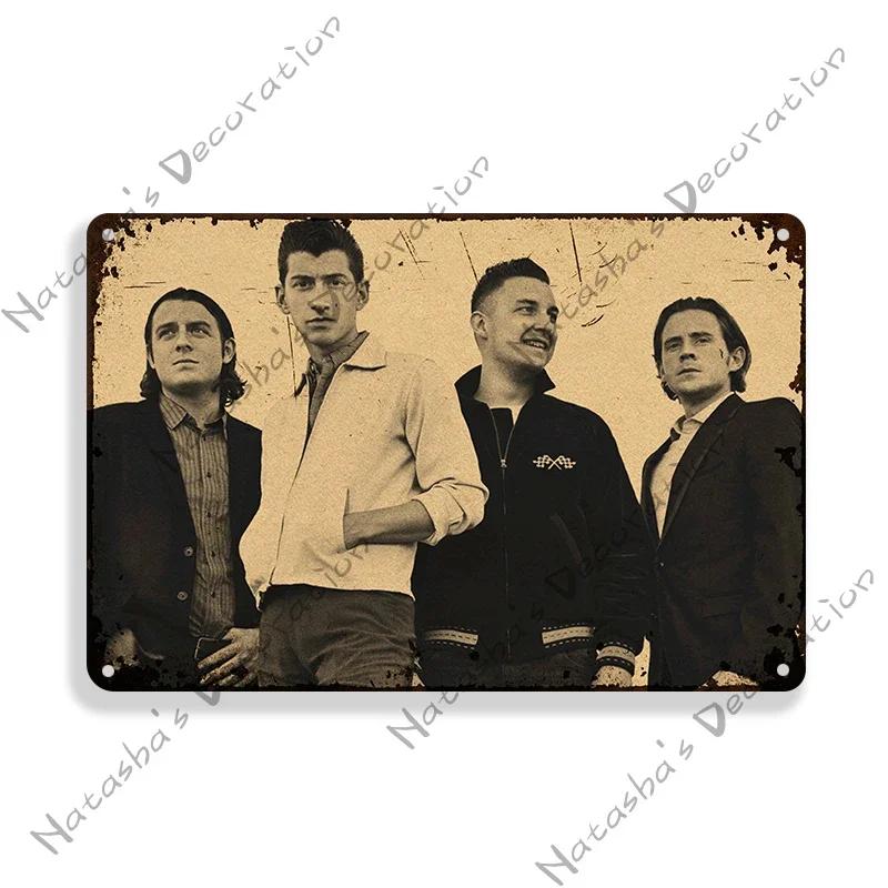 Инди Рок Знак Рок Группа Настенный Знак Arctic Monkeys Металлические Знаки Музыка Металлический Знак Ржавый Винтажный Постер Домашний Клуб Паб Бар Декор