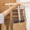 Складная вешалка для брюк, многофункциональная вешалка для одежды, многослойная выдвижная, экономящая место вешалка для одежды