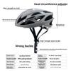 Large Size Adult Road Bike Helmet Adjustable Mountain Bicycle Helmet with Detachable Visor for Men Women