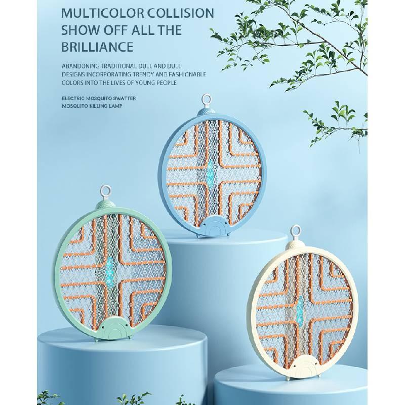 Складная Электрическая Мухобойка 2 в 1 Свет для Привлечения и Отпугивания Комаров
