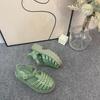 Женские плетеные римские сандалии на толстой подошве с высоким каблуком Melissa – Модные и универсальные, лето 2024.