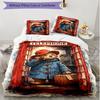 3pcs Duvet Cover Set (1*Duvet Cover + 2*Pillowcase, Without Core), Paddington Bear Print Soft All‑Season Bedding Set, Home Bedroom Decor Gift