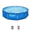 Kit Piscine Hors Sol Tubulaire BESTWAY - Steel Pro™ - 305 X 76 Cm - Ronde (Livrée Avec Pompe De Filtration)