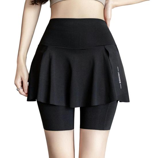 Женские шорты для йоги, эластичные шорты с высокой талией и карманами, дизайнерские мини-спортивные шорты, однотонные поддельные шорты из двух предметов для бега, велосипедные шорты