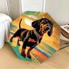 1pc Beach Sunset Dachshund Automatic Open/Close Umbrella, Formal Events - Ideal Gift for Family or Friends, Outdoor Accessory yy251211153