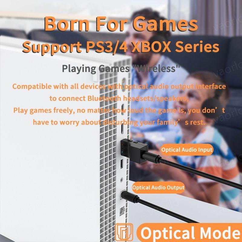 USB Optical Bluetooth Audio Transmitter Dual Stream Multipoint Hifi Stereo Low Latency Wireless Adapter For TV PC PS Series XBox