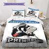 Collingwood Magpies Pride Bedding Quilt Set Quilt Cover Pillowcase Home Decoration Birthday Gift (1 * duvet cover + 2 * pillowcase, without core)