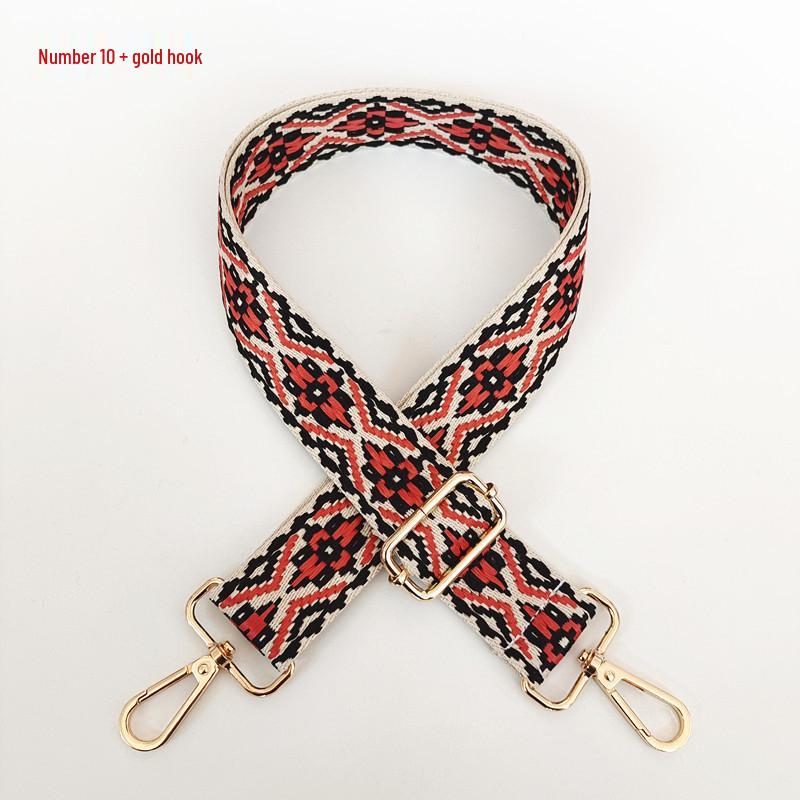Красочный жаккардовый широкий плечевой ремень для женских сумок - Холщовый аксессуар для кроссбоди и рюкзака