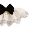Кружевной нагрудник для питомца, воротник с милым бантом, мягкий, легко носить, удобный нагрудник, шарф для украшения собак и кошек, черный, M