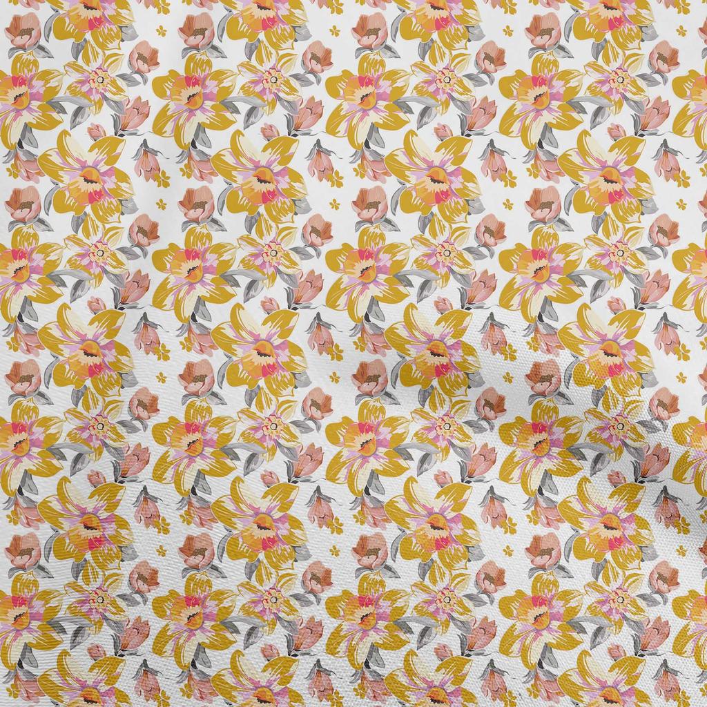 oneOone Хлопковая гибкая коричневая ткань Цветочные швейные проекты для творчества Ткани с принтами по ярдам 40 дюймов