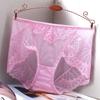 Ultra-Thin Lace Mid-Waist Panties: Breathable, Seamless, Cotton Crotch, Hip-Lifting, Large Size