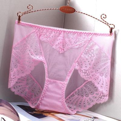 Ультратонкие кружевные трусики со средней посадкой: Дышащий, бесшовный, хлопковый промежностный шов, приподнимающий бедра, большой размер
