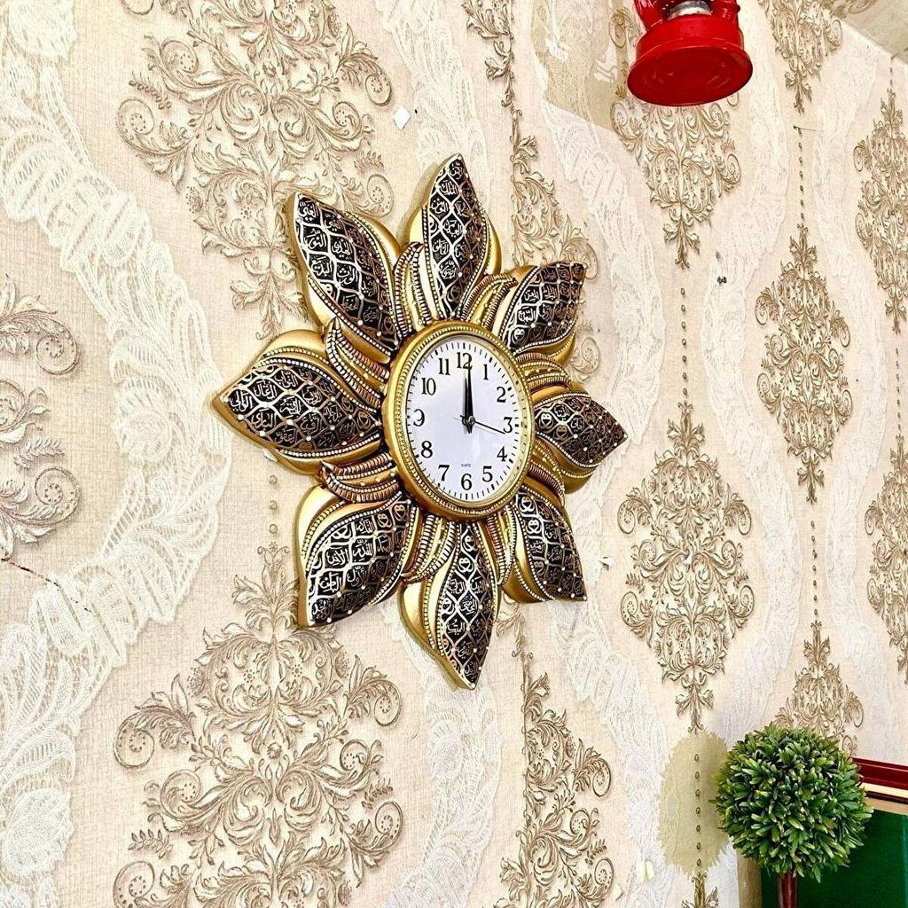 Декоративные Большие Настенные Часы Цветок Жизни Камень Уникальные Настенные Часы Исламское Настенное Искусство Роскошный Специальный Настенный Декор