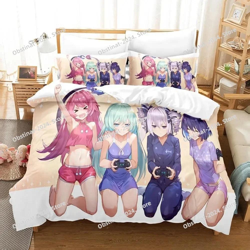 Новый 3D Аниме Honkai Impact 3rd Комплект постельного белья Печать С наволочкой Пододеяльник Мягкий Односпальный Двуспальный Queen Super King Размер