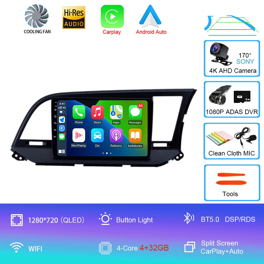 For Hyundai Elantra 6 2015 2016 2017 2018 Car Radio Android 14 Carplay GPS Navigaion Multimidia Video Player Stereo Head Unit 4G