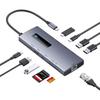 USB-C хаб, док-станция для ноутбука, 10-в-1 Type-C мультипортовый адаптер с HDMI, PD100W, USB A и C 3.0 портами, SD/Micro SD картой, Ethernet