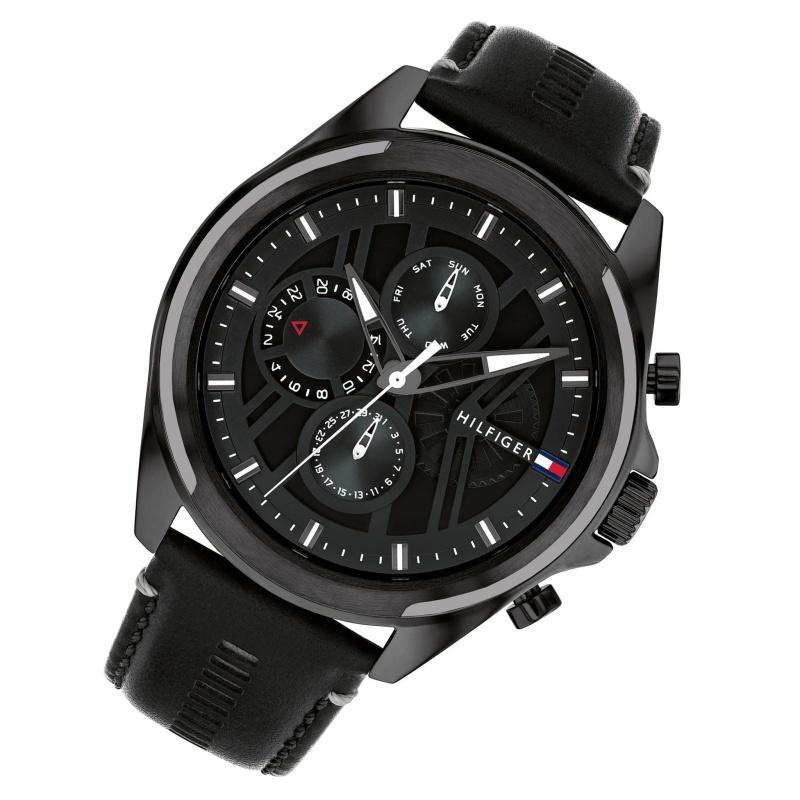 Tommy Hilfiger 1710654 Черные кварцевые мужские часы